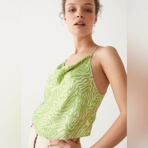 & Other Stories Scarf Hem Halter Top. Size 10